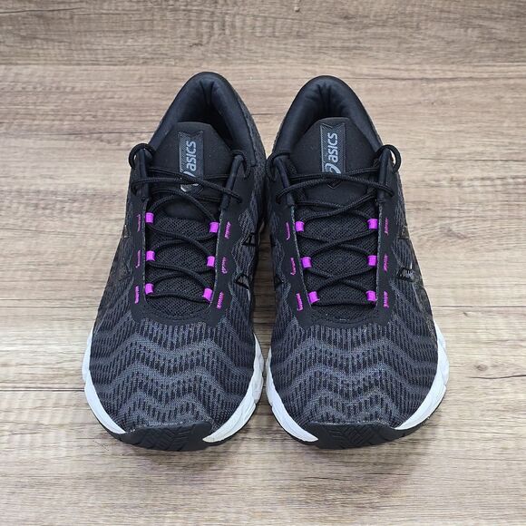 Asics Gel Quantum 180 5 Women's Size 11.5 Black Gray Purple Sneakers (1022A164) - Picture 2 of 10